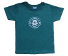 Dunkelgrünes T-Shirt Kids mit Aufdruck weiss Logo