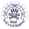 Weisser Sticker mit dem Sedel-Logo